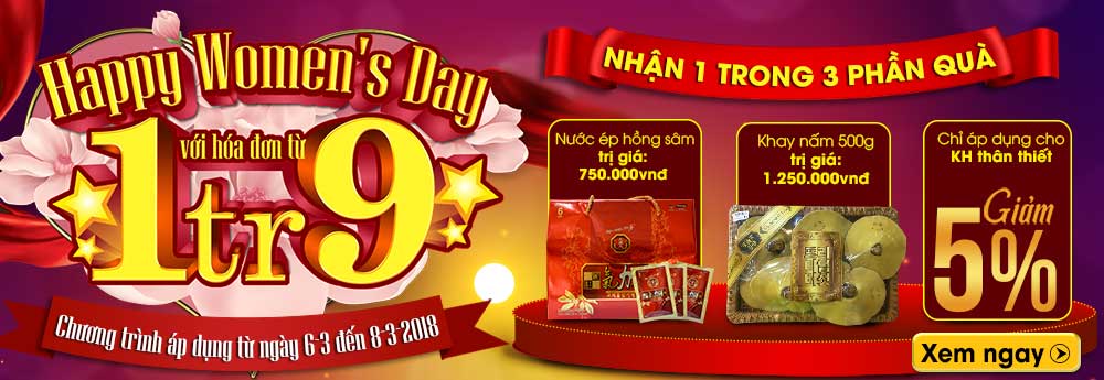 khuyến mại ngày 8.3
